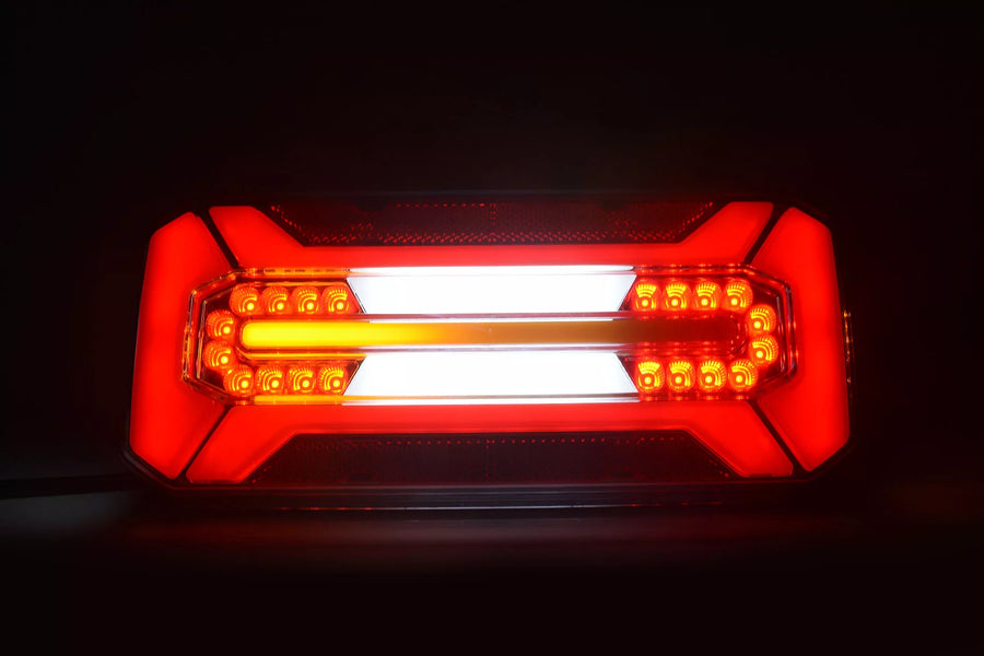 Диоден LED стоп СИМЕТРИЯ, НЕОН, с динамичен мигач, десен = ляв,12/24V