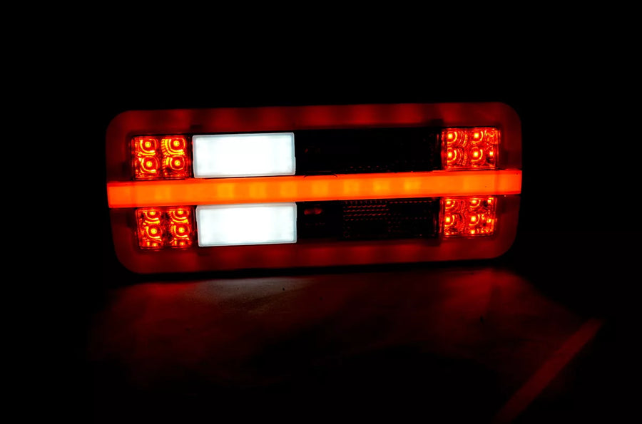LED неон стоп, 20см, L=R, с 6 функции, 12/24V - Малък