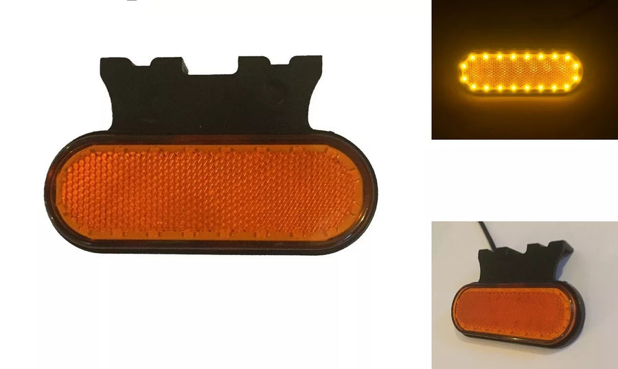 Неон LED габарит овал, с 20 диода, 12/24V - жълт
