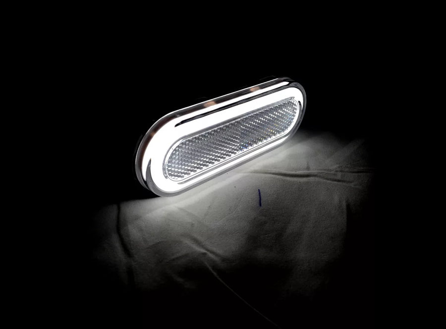 Неон ADR LED габарит, овал с 20 диода, 12/24V - бял