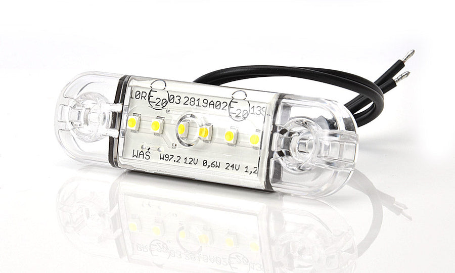 Диоден габарит с 6 LED, 12/24V, WAS - Бял