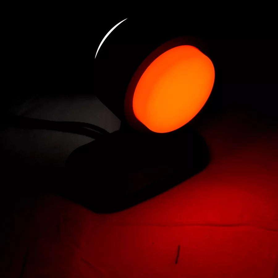 Неон, късо LED рогче, 12/24V, червено/бяло