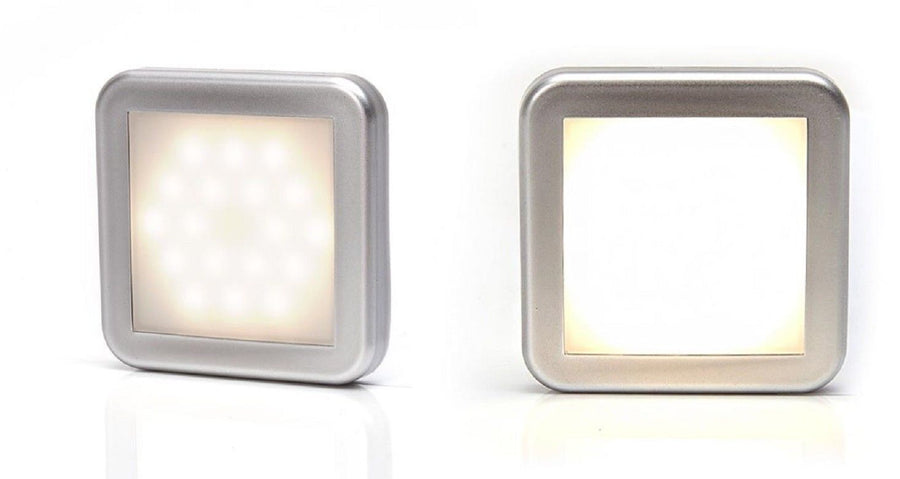 Малък бял LED НЕОН плафон, квадрат, 12V