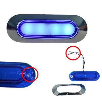 Неон габарит LUX, синьо стъкло, 24V