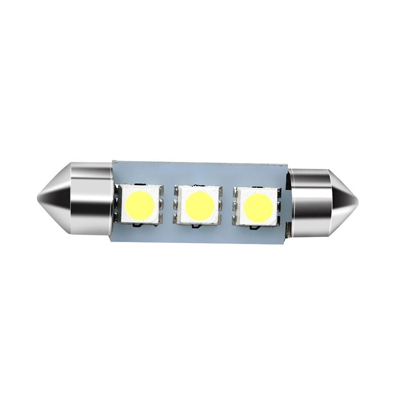 LED Лед Диодни Крушки, C5W, 3 Smd, 31mm, 12V, Бяла Светлина