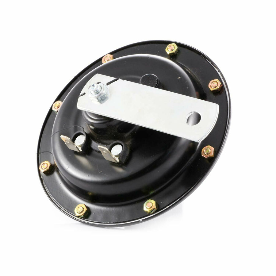 Клаксон от 12V, кръгъл и метален -1 бр.- черна с червено