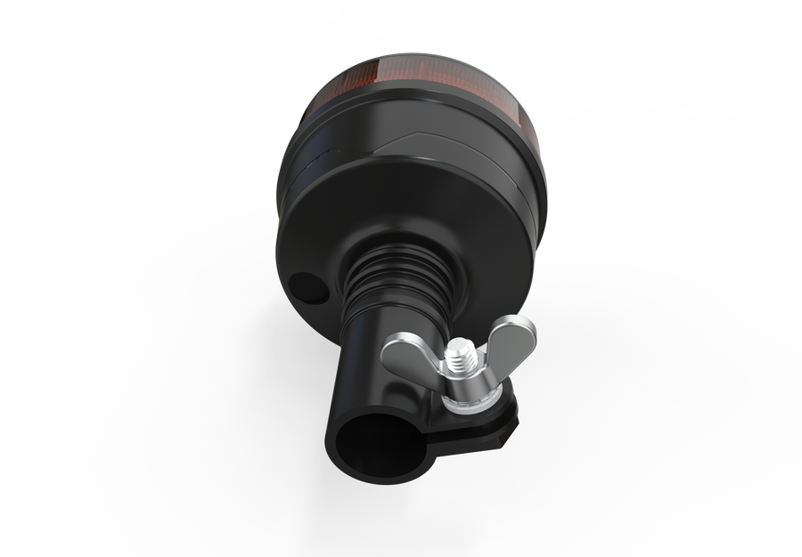 19W LED Аварийна Сигнална Лампа Маяк Буркан 30 Диода Оранжева Жълта 12V - 24V за монтаж на тръба