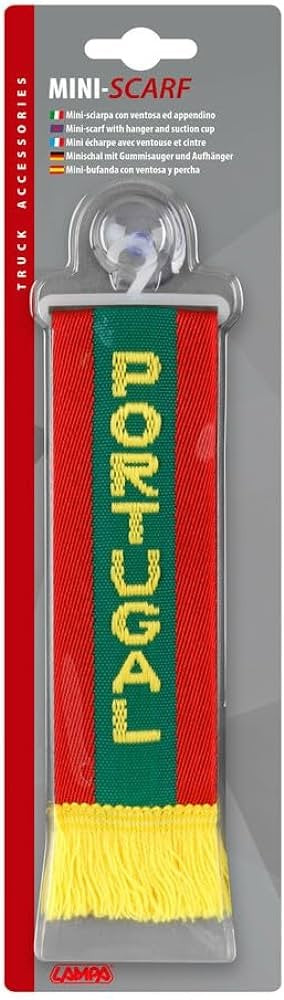 Знаме PORTUGAL, с вендуза за захващане, 5х22 см.