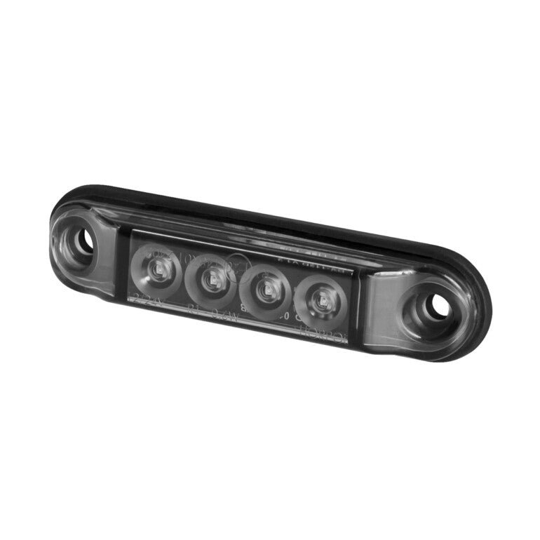 Mini LED габарит с 4 диода 12/24V, smoked - Червен
