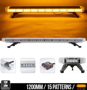 Мощна аварийна сигнална лампа 120см 88 LED ЛЕД блиц маяк буркан лед бар 12-24V със 15 режима на работа жълта за пътна помощ платформа снегорин багер бус ван и др.