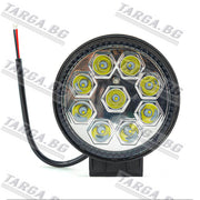 Кръгъл LED халоген- прожектор хекса 9 диода, 27W