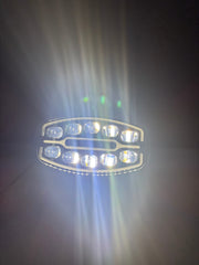Овален LED фар с 10 диода 10-60V, дневна жълта/бяла светлина, тип Hella