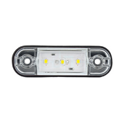 Бяла LED Габаритна светлина / Маркер - 3 диода 12V-24V