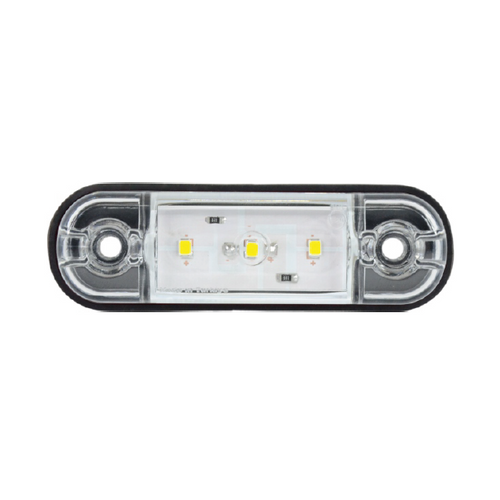 Бяла LED Габаритна светлина / Маркер - 3 диода 12V-24V
