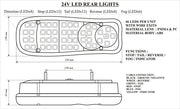 Комплект LED Диодни стопове 12V Волта бус камион ТИР ремарке
