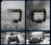 Универсален 72W Лед LED Халоген Фар Работна Лампа 12V - 24V с Насочена Spot Светлина за автомобил офроуд бус ван камион