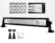55 См 324W Мощен 7D 7Д Led Bar Лед Диоден Бар Прожектор с комбинирана бяла светлина 12V 24V
