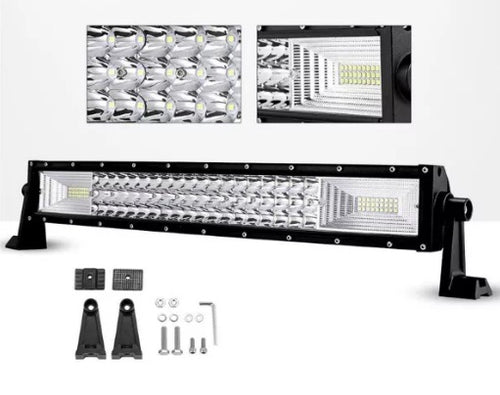 55 См 324W Мощен 7D 7Д Led Bar Лед Диоден Бар Прожектор с комбинирана бяла светлина 12V 24V