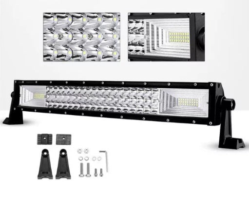 55 См 324W Мощен 7D 7Д Led Bar Лед Диоден Бар Прожектор с комбинирана бяла светлина 12V 24V