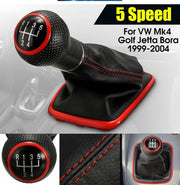 Tопка Скоростен Лост С Маншон Кожен Кожух За Голф Golf 4 Bora Червена
