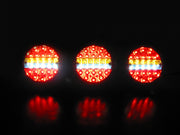Комплект 12V - 24V Led Лед Тройни Диодни Стопове - Комбинирани Стоп, Габарит, Мигач, Задна Светлина