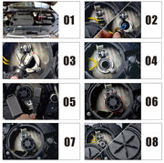 Комплект Умалени Мини LED Крушки H4 12V 24V 72W 10000lm За Фарове Can Bus без Грешки къси/дълги