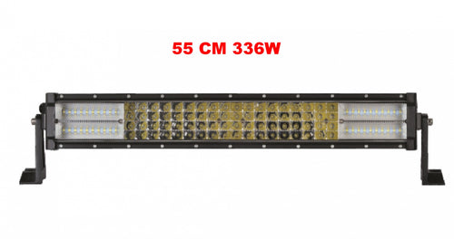 55 См 336W Мощен 7D 7Д Led Bar Лед Диоден Бар Прожектор 12V 24V 4 Редов