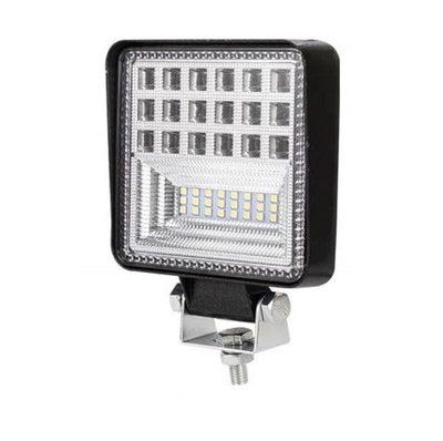 Универсален 126W Лед LED Халоген Фар Работна Лампа 12V - 24V бяла светлина за автомобил офроуд бус ван камион