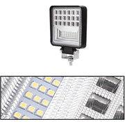 Универсален 126W Лед LED Халоген Фар Работна Лампа 12V - 24V бяла светлина за автомобил офроуд бус ван камион