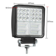 Универсален 162W Лед LED Халоген Фар Работна Лампа 12V - 24V бяла светлина + габаритна оранжева светлина за автомобил офроуд бус ван камион