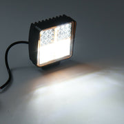Универсален 162W Лед LED Халоген Фар Работна Лампа 12V - 24V бяла светлина + габаритна оранжева светлина за автомобил офроуд бус ван камион