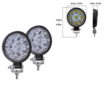 Комплект от 2бр. Мини Лед LED Диоден Фар Халоген Дневни Светлини 12V - 24V за автомобил офроуд бус ван камион