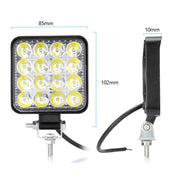 Комплект от 2бр. 48W Мини Лед LED Диоден Фар Халоген Дневни Светлини 12V - 24V за автомобил офроуд бус ван камион