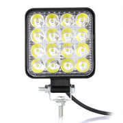 Комплект от 2бр. 48W Мини Лед LED Диоден Фар Халоген Дневни Светлини 12V - 24V за автомобил офроуд бус ван камион
