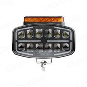 LED халоген тип Hella, с 12 диода, с бяла и жълта DRL + блиц светлина, 77W