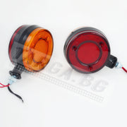 LED габарит за огледало, червено/ жълто, 12/24V (обеци)
