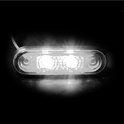 Бял LED Лед диоден преден маркер токос габарит за бус платформа камион ремарке автобус 75 мм х 22 мм 24V