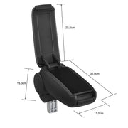 Подлакътник, Барче за автомобил Opel Corsa C 2000-2006, Combo, Tigra 2004-2009 с черно текстилно покритие
