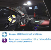 LED Лед Диодни Крушки За Габарит, Т10 W5W, 5 SMD, 12V, Бяла Светлина