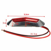 Червен LED Габарит, Маркер, 4 диода, Хромирана рамка - 12V