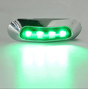 LED Габарит, Маркер, 5 цвята, 4 диода, Хромирана рамка - 12-24V - за автомобил, бус, камион, ремарке и др.