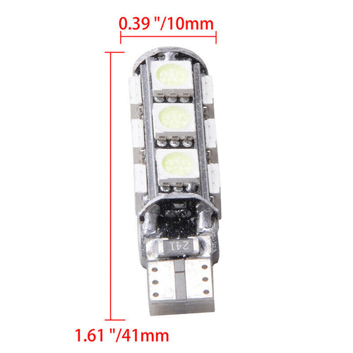 LED Лед Диодни Крушка За Габарит, Т10 W5W, 13 SMD, 12V, 5 Цвята Светлина, Canbus - Error free , Без грешки
