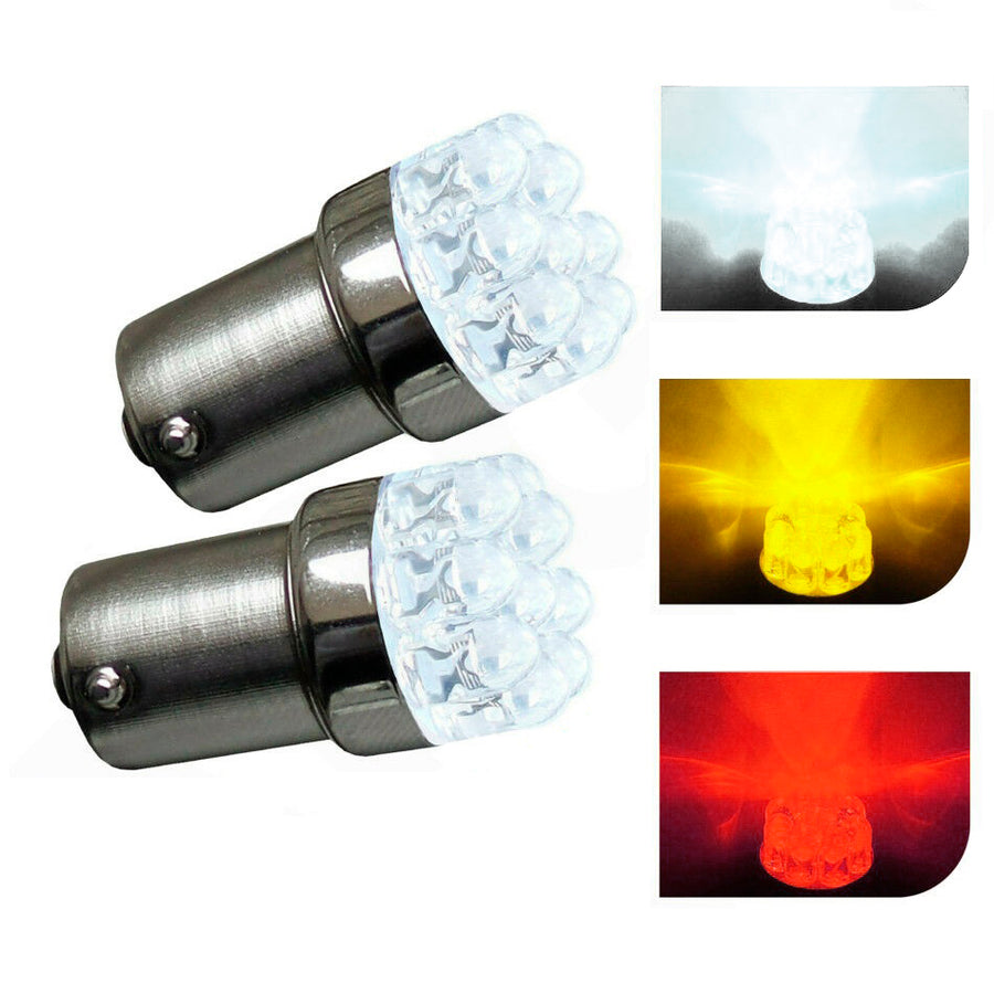 LED Лед Крушки, Mигач, Стоп, Габарит, Халоген, 9 LED, 1156 BA15S (P21W) ,12V, Бяла, Оранжева, Червена