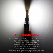 Лед Крушки За Габарит, Т10 W5W LED 2 SMD, 12V, Canbus, Бяла Светлина