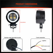 7D LED Халоген 7.5см Кръгла Диодна Работна Лампа Диоден Фар Прожектор Задна Светлина 20W 1000lm 12V/24V