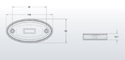 LED Светодиоден Габарит, 116mm x 60mm, Червен, Неон Ефект, Три Функции,12V-24V
