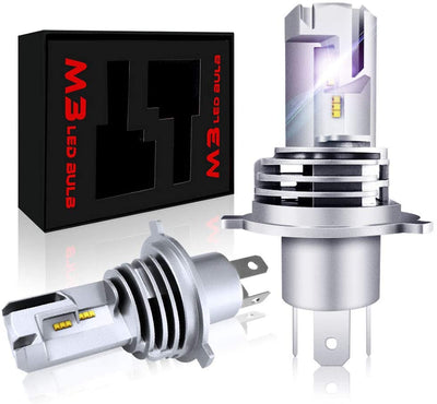 Комплект Умалени Мини LED Диодни Крушки М3 H4 9V 12V 24V 50W 5000lm