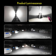 Комплект Умалени Мини LED Диодни Крушки М3 H4 9V 12V 24V 50W 5000lm