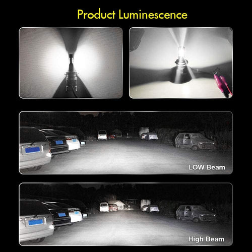 Комплект Умалени Мини LED Диодни Крушки М3 H4 9V 12V 24V 50W 5000lm