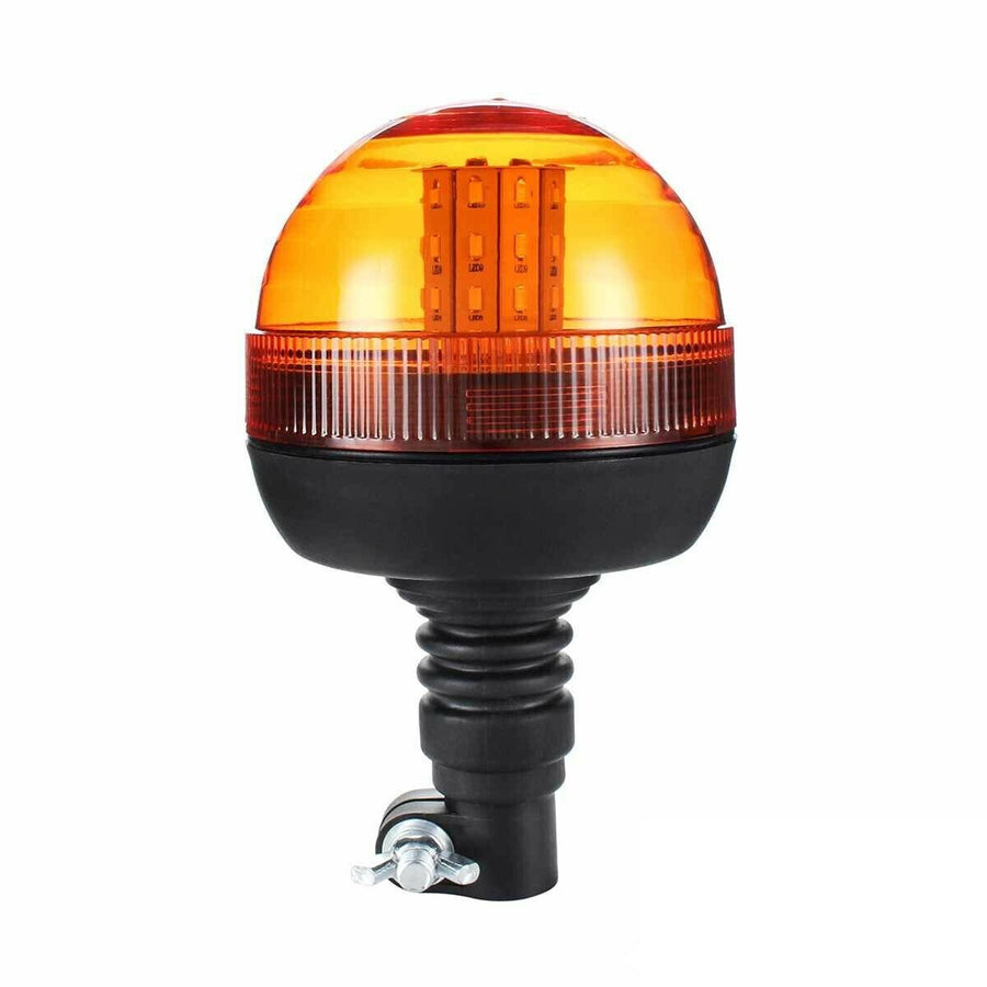 LED Аварийна, Сигнална Лампа, 40 Диода, 3 Режима На Светлина, Маяк, Буркан, Оранжева, Жълта, 12V - 24V, Е-Mark E9
